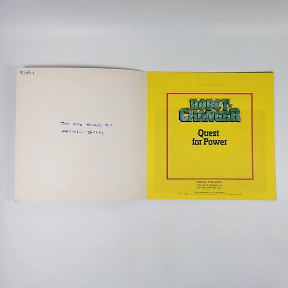 VTG Robot Changer Quest For Power Modern Picture Book Joshua Morris 1985 - Picture 3 of 6